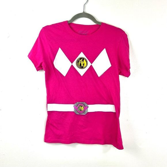 Mighty Fine Tops - Retro Pink Power Ranger Shirt Size L